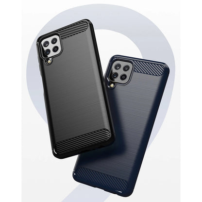 Carbon Case Flexible Cover TPU Case for Samsung Galaxy A22 4G black_2