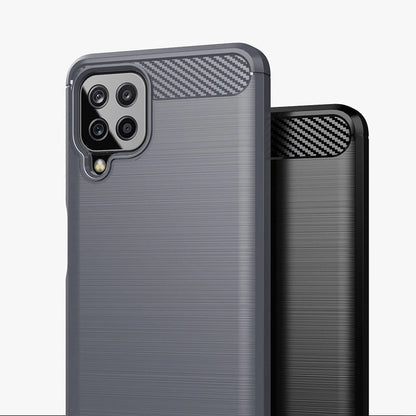 Carbon Case Flexible Cover TPU Case for Samsung Galaxy A22 4G black_6