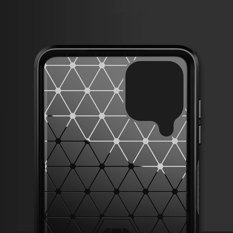 Carbon Case Flexible Cover TPU Case for Samsung Galaxy A22 4G black_7