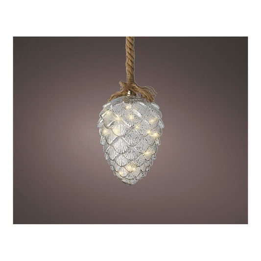 Enfeite microled pinha para pendurar, 15 leds, Ã¸15cm. lumineo_0