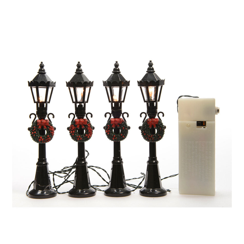 Kit de 4 candeeiros de rua de plÃ¡stico led Ã¸2,5x12cm 4 leds_0