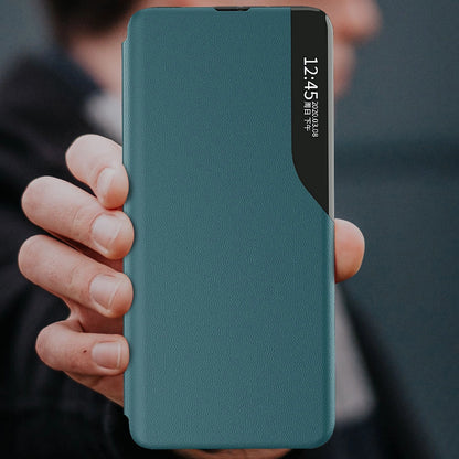 Eco Leather View Case elegant bookcase type case with kickstand for Samsung Galaxy A22 4G black_8