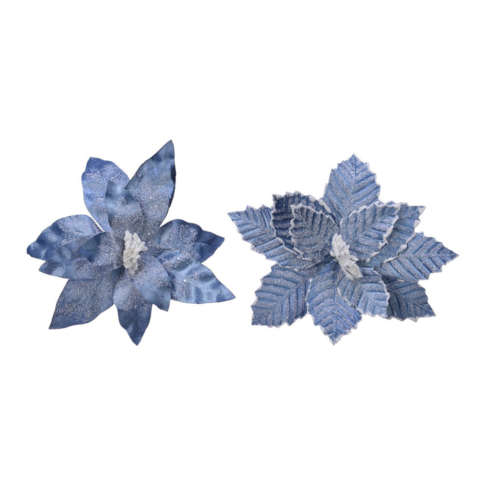 Flor de pÃ¡scoa azul de poliÃ©ster efeito geada Ã¸34x6cm cores/modelos sortidos_0
