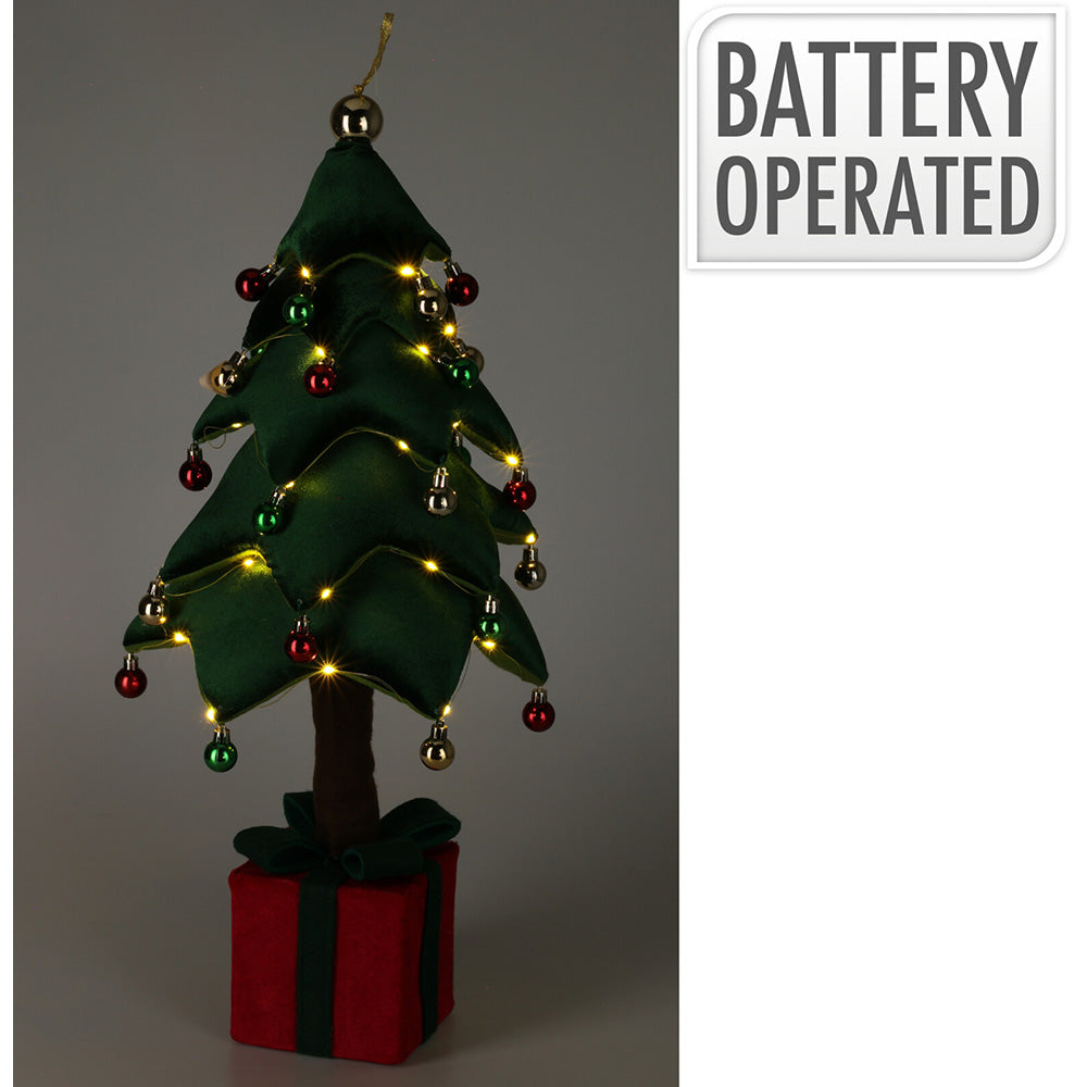 Ãrvore de natal com led, branco quente, a pilhas, 70 cm._0