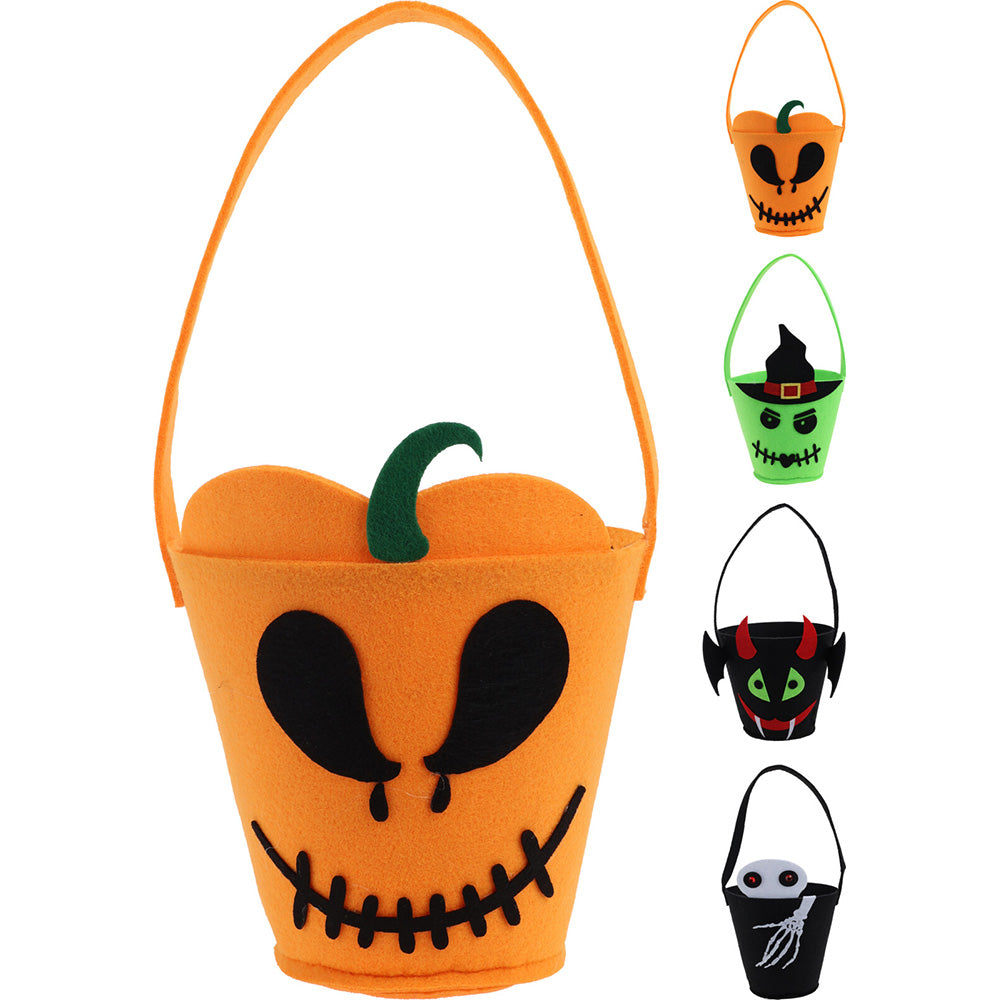 Cesto para doces halloween, borracha eva. 4 modelos_0