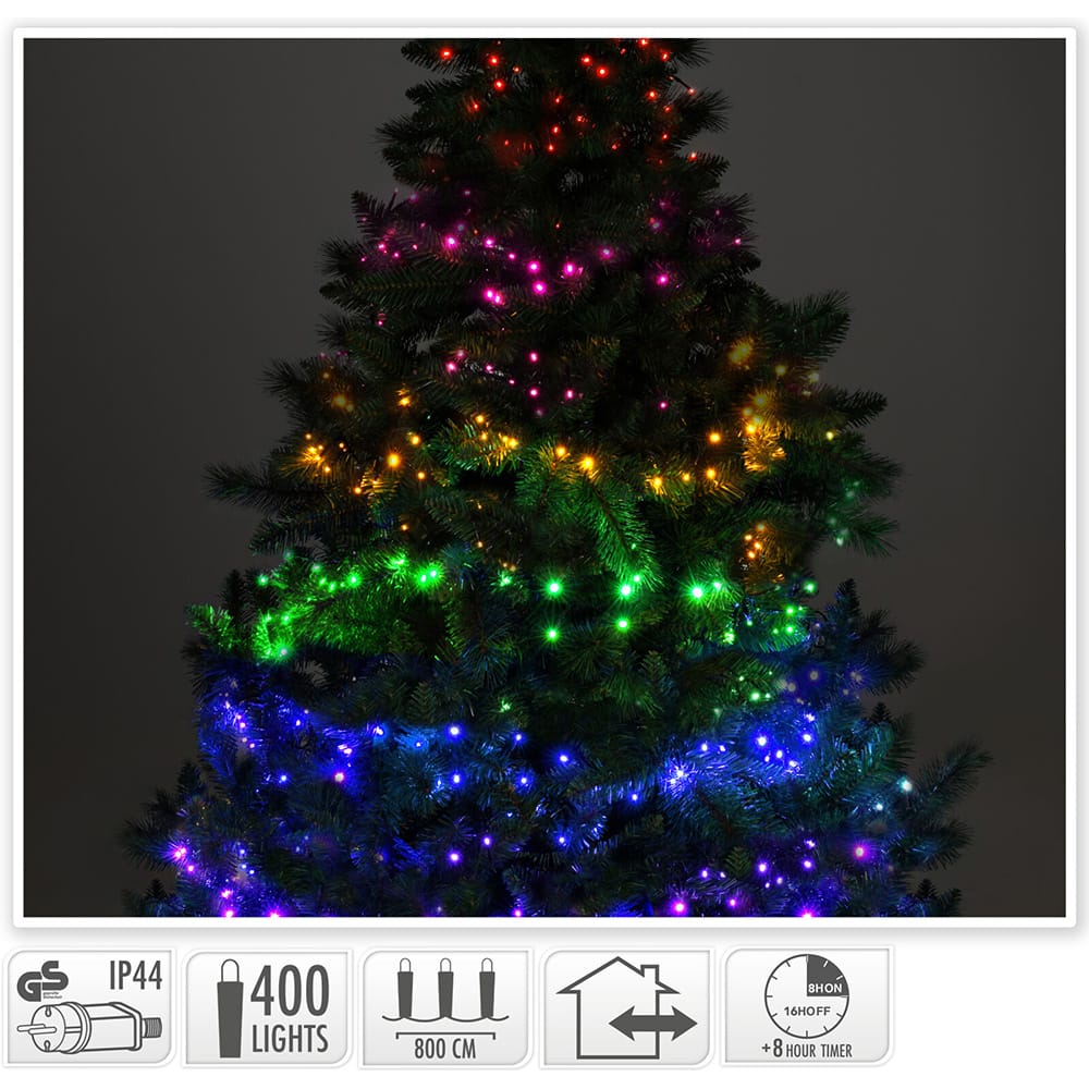 Grinalda led, 7 secÃ§Ãµes de cor, ip44, 400 leds, 220v, 8m._0