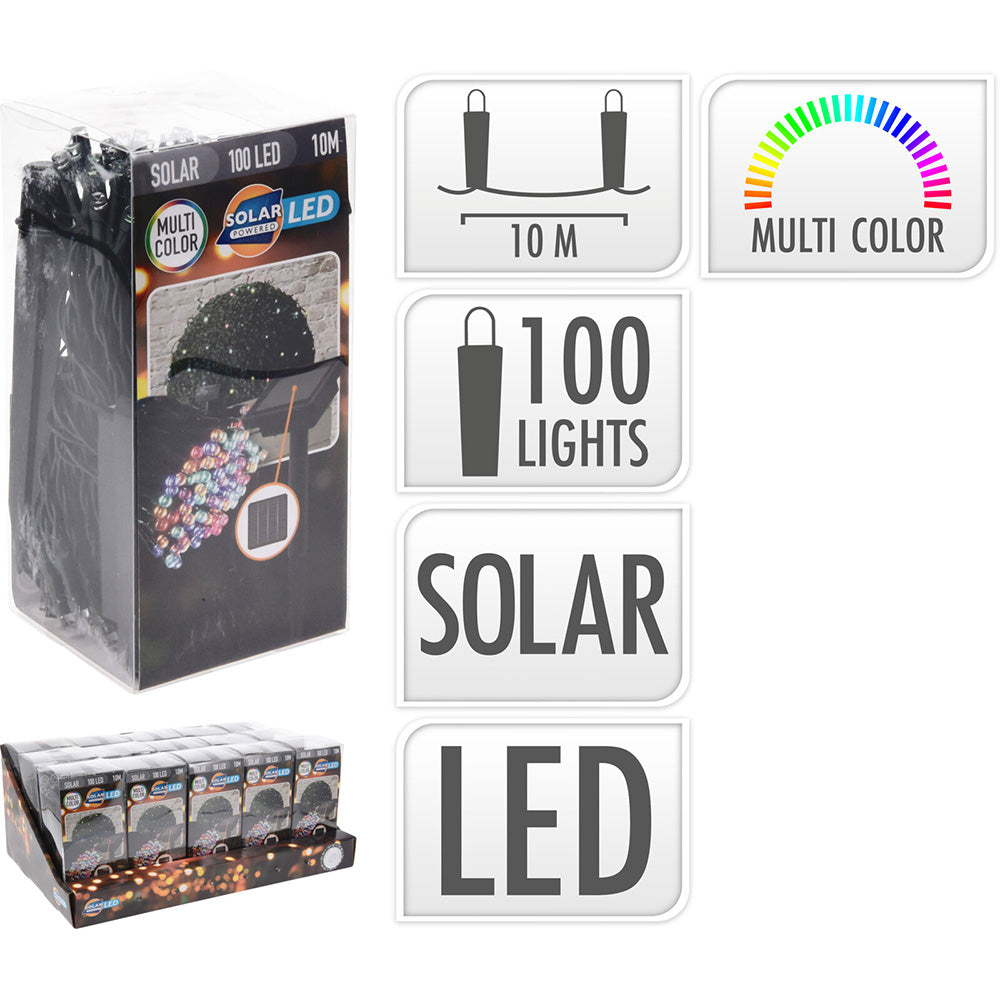 Grinalda led solar, multicor, 100 leds, ip44 12m_0