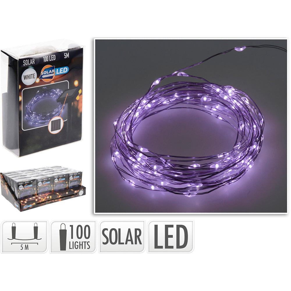Grinalda micro led, violeta, 100 leds, solar, ip44 7m_0