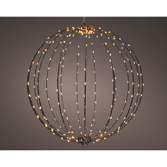 Enfeite led bola" com aro metÃ¡lico preto, para pendurar, Ã¸38cm. lumineo"_0
