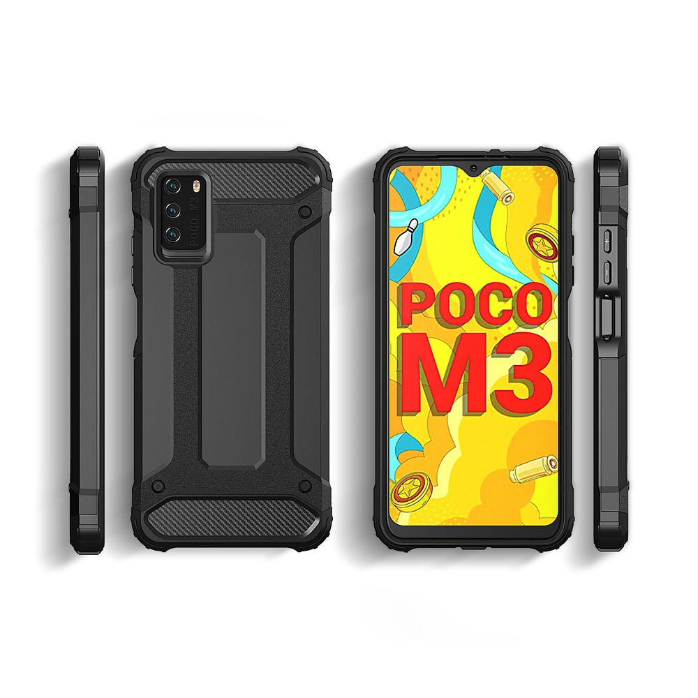 Hybrid Armor Case Tough Rugged Cover for Xiaomi Redmi Note 10 5G / Poco M3 Pro golden_4