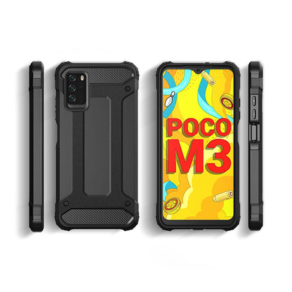 Hybrid Armor Case Tough Rugged Cover for Xiaomi Redmi Note 10 5G / Poco M3 Pro golden_4