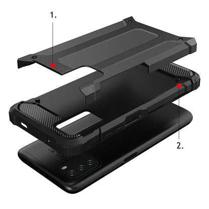 Hybrid Armor Case Tough Rugged Cover for Xiaomi Redmi Note 10 5G / Poco M3 Pro golden_2