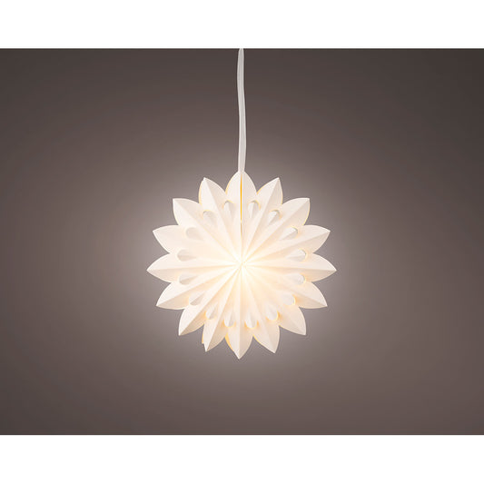 Enfeite estrela de papel com led, Ã¸40 x 20,5 cm_0