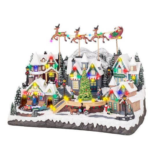 Cena de natal com led, movimento e mÃºsica 55 x 37 x 32,5 cm_0