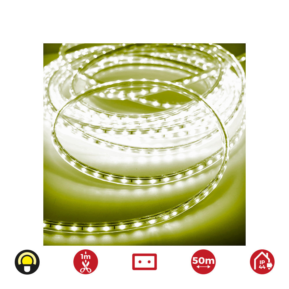 Tira led 50m. 60 leds/m 4,2w/m amarelo ip44 edm 220-240v_0
