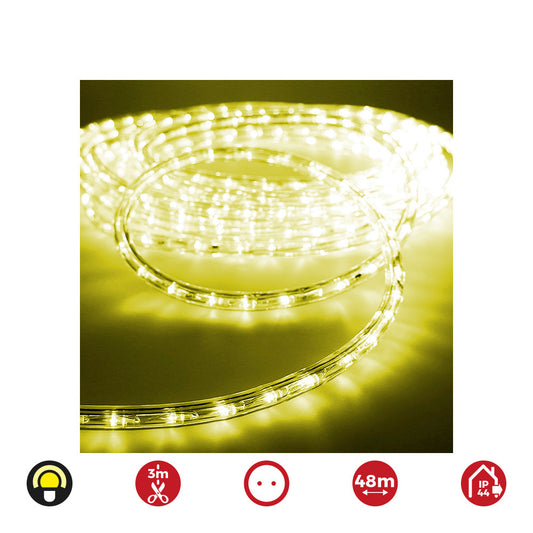 Tubo flexiled 36 leds/m amarelo, 2 vias multifunÃ§Ãµes, ip44 48m_0
