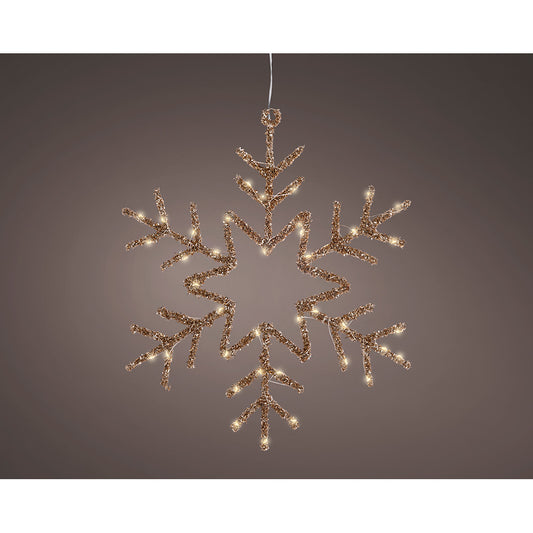 Luz led decorativa floco de neve interior 38 x 38 cm_0