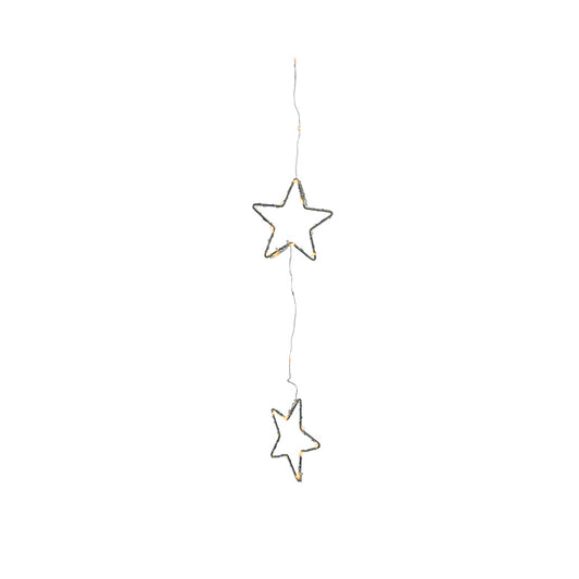 Cortina led com estrelas para exterior, cor prata_0