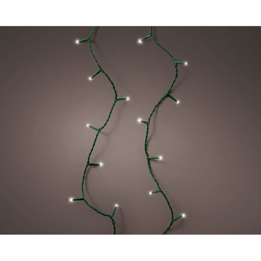 Led garland connect (interconectÃ¡vel) multifuncional 250 leds luz quente com efeito piscante externo verde 18,7 m_0