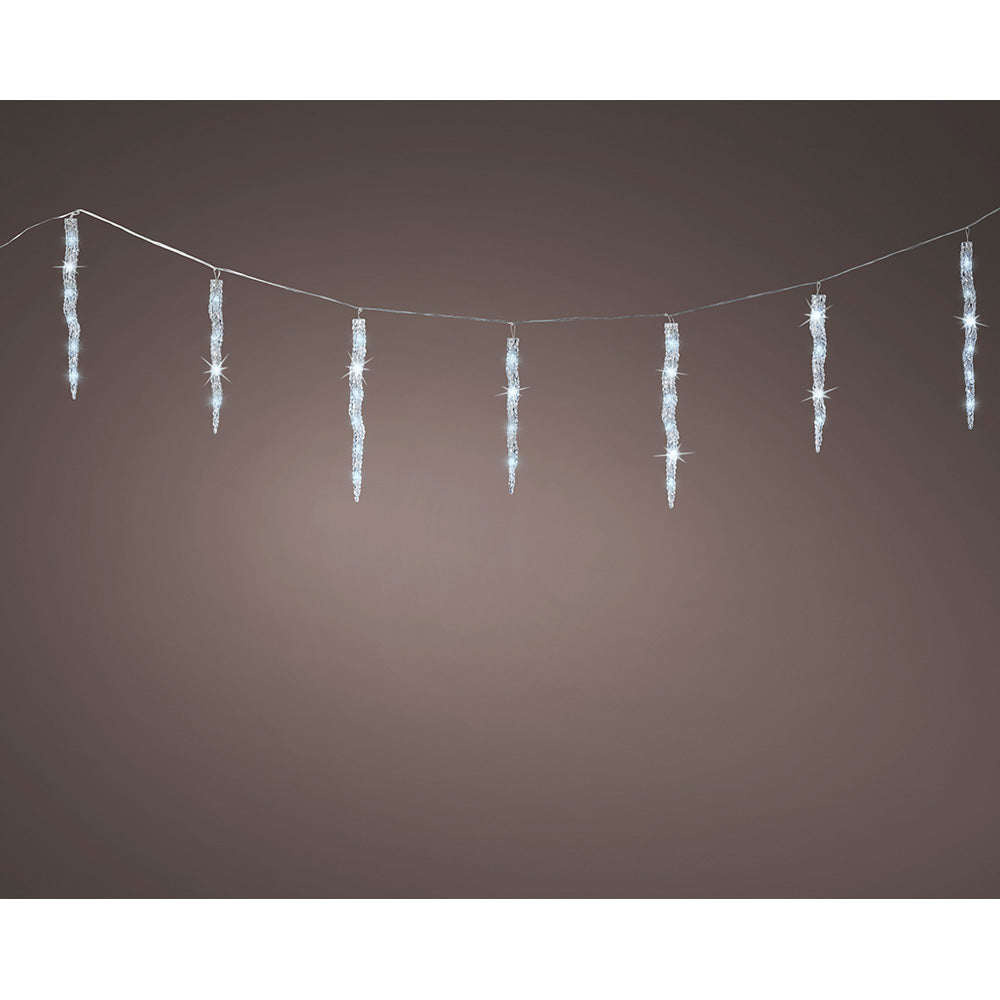 Grinalda estalactites conectÃ¡veis exterior branco frio intermitente 60 leds 3,6 m_0