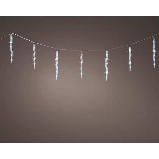 Grinalda estalactites conectÃ¡veis exterior branco frio intermitente 60 leds 3,6 m_0