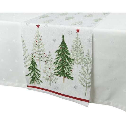 Caminho de mesa de natal em algodÃ£o 30 x 0,10 x 150 cm_0