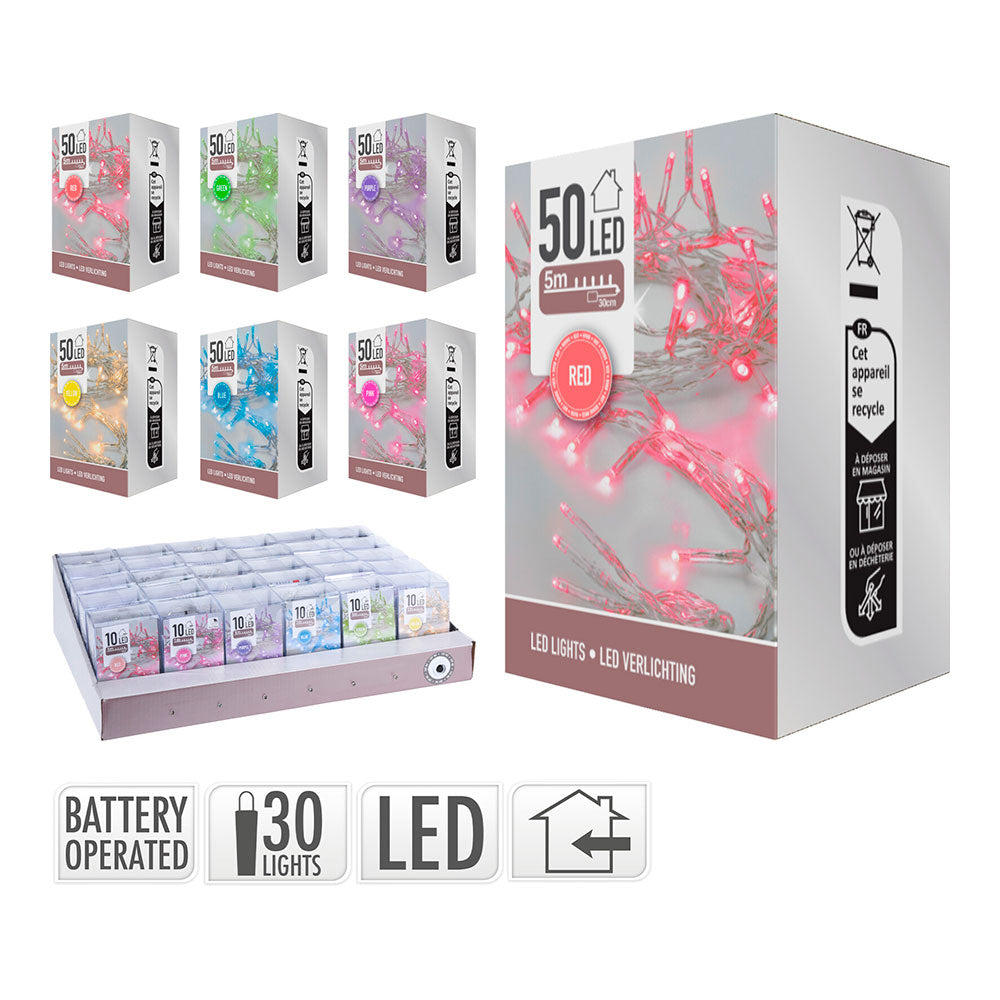 Grinalda 10 leds em cores pastel 5 m, cores sortidas_0