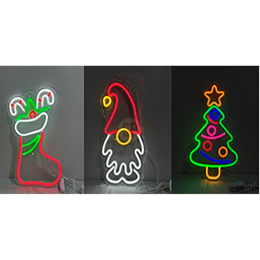 Figura de natal neon, 3 modelos variados_0