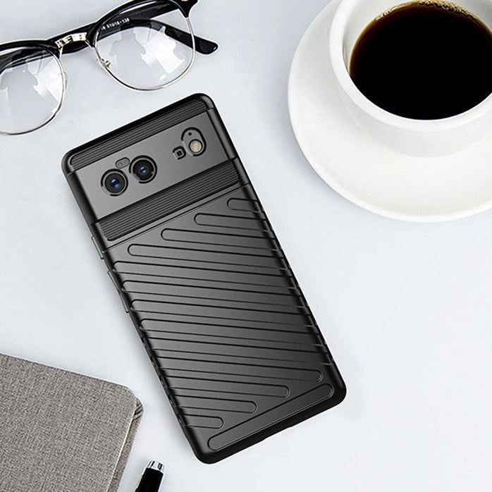 Thunder Case Flexible Tough Rugged Cover TPU Case for Google Pixel 6 black_11
