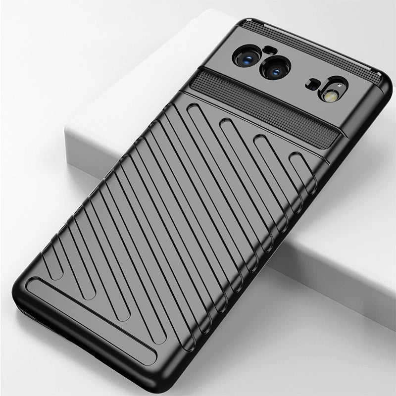 Thunder Case Flexible Tough Rugged Cover TPU Case for Google Pixel 6 black_13
