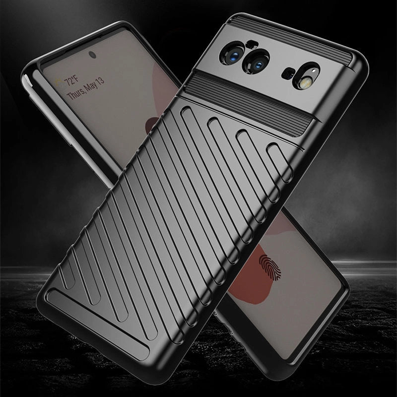Thunder Case Flexible Tough Rugged Cover TPU Case for Google Pixel 6 black_1