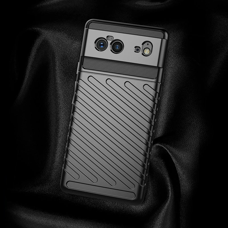 Thunder Case Flexible Tough Rugged Cover TPU Case for Google Pixel 6 black_2