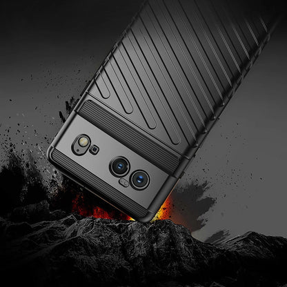 Thunder Case Flexible Tough Rugged Cover TPU Case for Google Pixel 6 black_4
