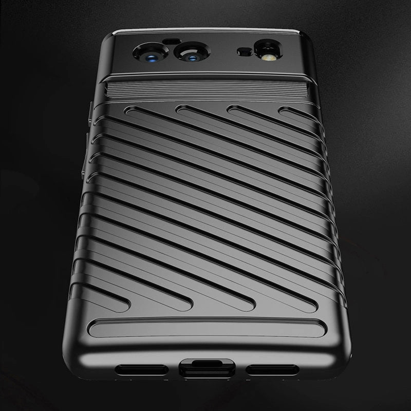 Thunder Case Flexible Tough Rugged Cover TPU Case for Google Pixel 6 black_5
