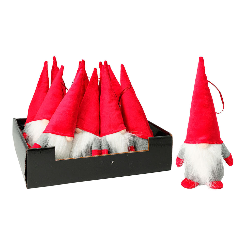 Gnomo cinzento e chapÃ©u vermelho 8 x 22 cm_0