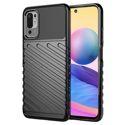 Thunder Case Flexible Tough Rugged Cover TPU Case for Xiaomi Redmi Note 10 5G / Poco M3 Pro black_0