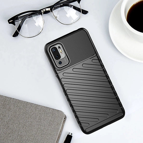 Thunder Case Flexible Tough Rugged Cover TPU Case for Xiaomi Redmi Note 10 5G / Poco M3 Pro black_10