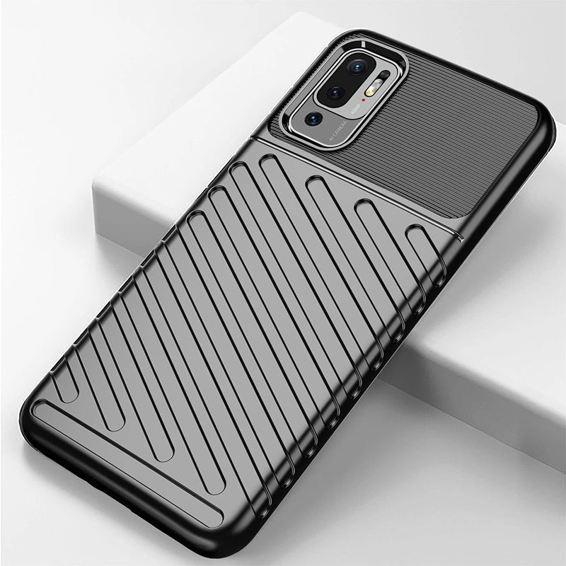 Thunder Case Flexible Tough Rugged Cover TPU Case for Xiaomi Redmi Note 10 5G / Poco M3 Pro black_12