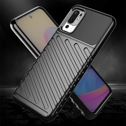 Thunder Case Flexible Tough Rugged Cover TPU Case for Xiaomi Redmi Note 10 5G / Poco M3 Pro black_1