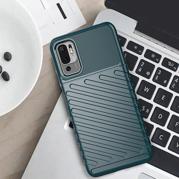 Thunder Case Flexible Tough Rugged Cover TPU Case for Xiaomi Redmi Note 10 5G / Poco M3 Pro black_3