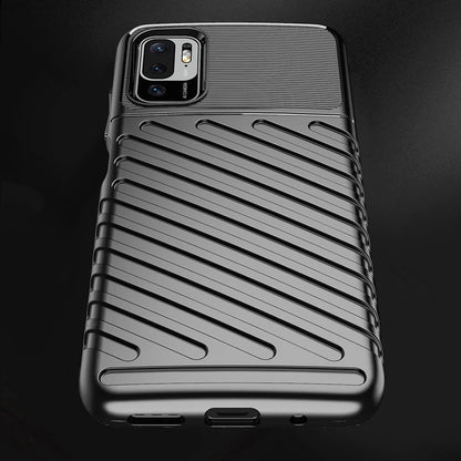 Thunder Case Flexible Tough Rugged Cover TPU Case for Xiaomi Redmi Note 10 5G / Poco M3 Pro black_4