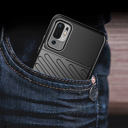 Thunder Case Flexible Tough Rugged Cover TPU Case for Xiaomi Redmi Note 10 5G / Poco M3 Pro black_6