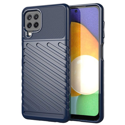 Thunder Case Flexible Tough Rugged Cover TPU Case for Samsung Galaxy A22 4G blue_0