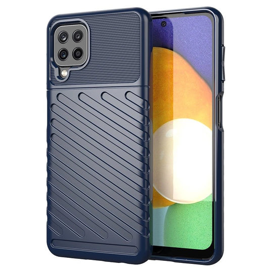 Thunder Case Flexible Tough Rugged Cover TPU Case for Samsung Galaxy A22 4G blue_0
