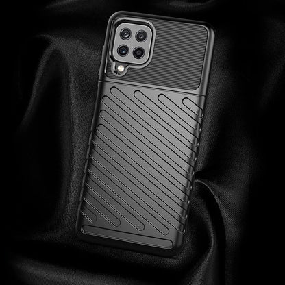 Thunder Case Flexible Tough Rugged Cover TPU Case for Samsung Galaxy A22 4G black_2