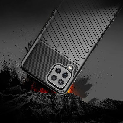 Thunder Case Flexible Tough Rugged Cover TPU Case for Samsung Galaxy A22 4G black_3