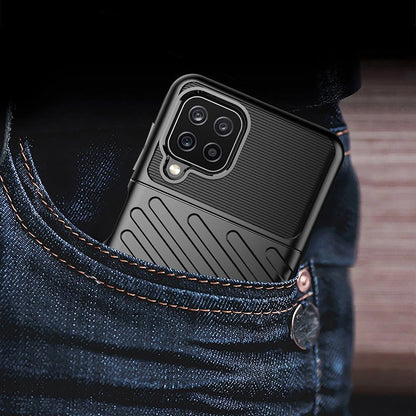Thunder Case Flexible Tough Rugged Cover TPU Case for Samsung Galaxy A22 4G black_7