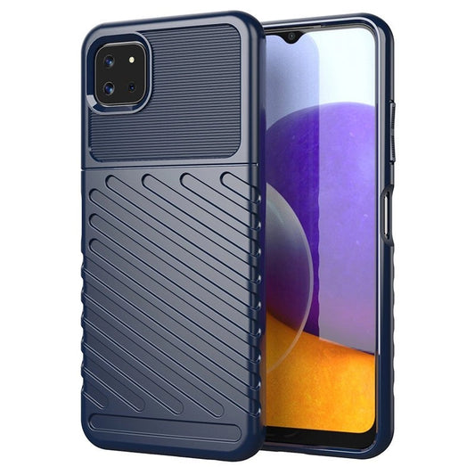 Thunder Case Flexible Tough Rugged Cover TPU Case for Samsung Galaxy A22 5G blue_0