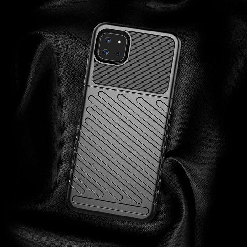 Thunder Case Flexible Tough Rugged Cover TPU Case for Samsung Galaxy A22 5G black_2