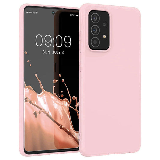 Silicone Case Soft Flexible Rubber Cover for Samsung Galaxy A22 4G pink_0